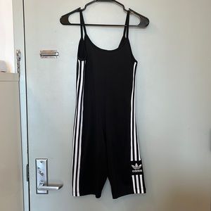 Adidas Black White Cycling Suit Activewear Romper unitard Small